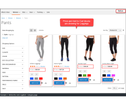 Example 2 - Category page - Before the rule is applied