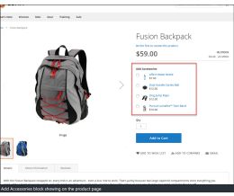 Accessories - product view page
