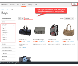 Example 1 - Category page - After the rule is applied