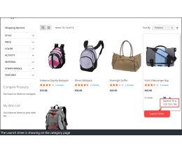 Category page - launch timer