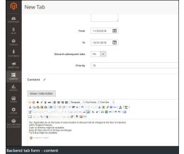 New tab - content