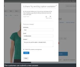 Frontend - submit the answer