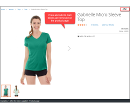 Example 2 - Product page - After the rule is applied