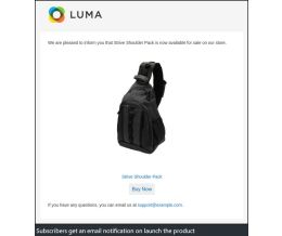 Email notification on launch product