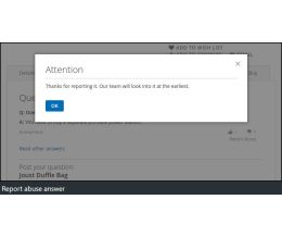 Report abuse answer