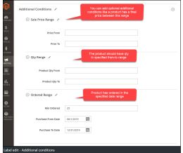 Additional Conditions - Backend label edit
