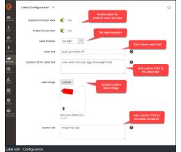 Label Configuration - Backend label edit