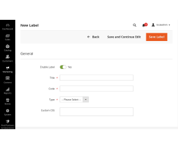 Edit the Label - Admin