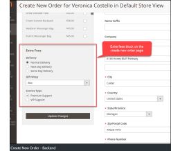 Backend - Create new order by admin
