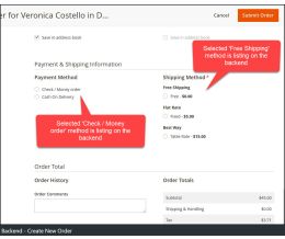 Backend - Create New Order