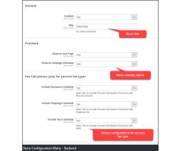 Backend - Global configuration