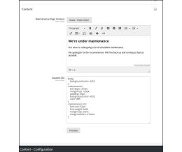 Maintenance page builder