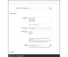 Whitelist IPs, URLs and logging