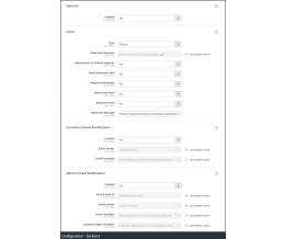 Store configuration - backend