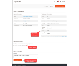 Inquiry view page - backend