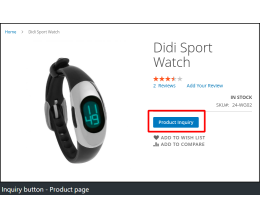 Inquiry button - Product page